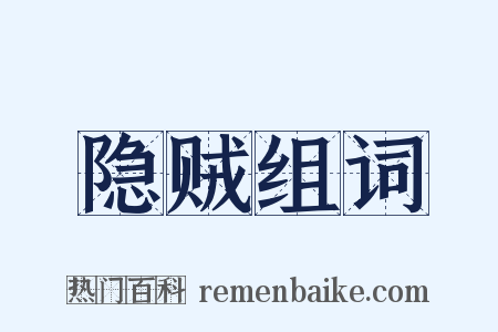 隐贼组词是什么意思的图片